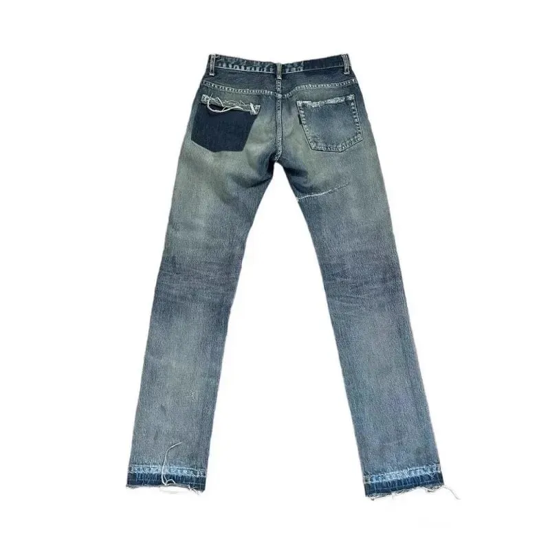 Brand New Undercover Washed Thunderbolt Fit Straight PANT Jeans Cotton Denim Pants Comfort Casual Jeans Size 1 2 3 #E137 — image 4
