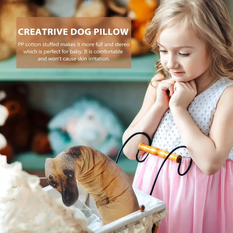 3D Simulation Dog Pillow High Density PP Cotton Stuffed Full Body Stereo Shape Comfort Support Cushion for Kids Nursery Room — image 3