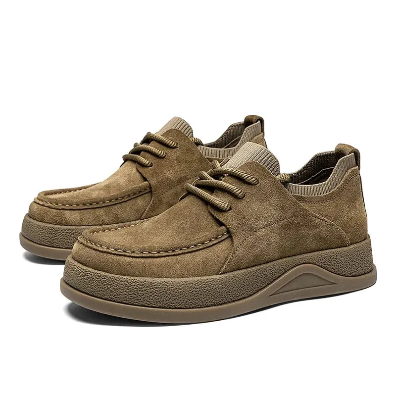 Autumn Wide Toe Spring New Men's Cowhide Fashion Versatile Single Short Boots Soft Leather Men's Boots Zapatillas De Deporte — image 8