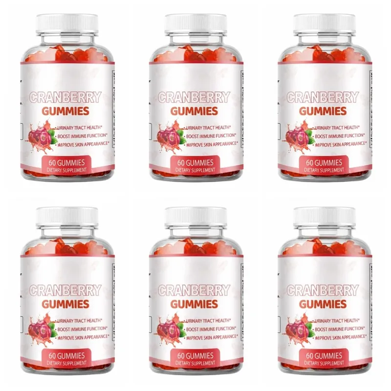 Cranberry Gummies for Urinary Tract Health Support with Vitamin C 40 Mg and Vitamin E 2.7 Mg 60 Gummies