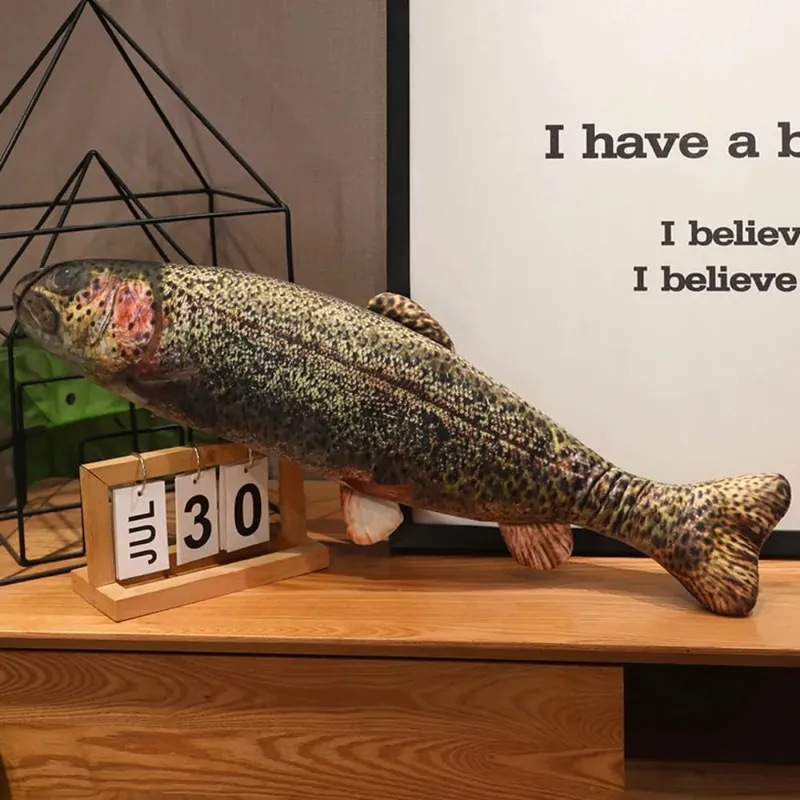 Sofa Cushion Perch Simulation Fish Pillow Grouper Stuffed Cartoon Fish Lovely Soft Fish Anime Pillow Bedroom — image 13