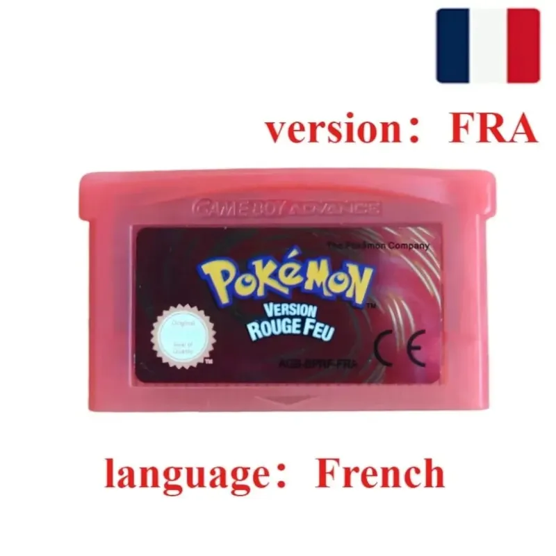 FRA Version French Pokemon Series 32 Bit Video Game Cartridge Emerald FireRed Leafgreen Ruby Sapphire GBA Game Card Toy Gift
