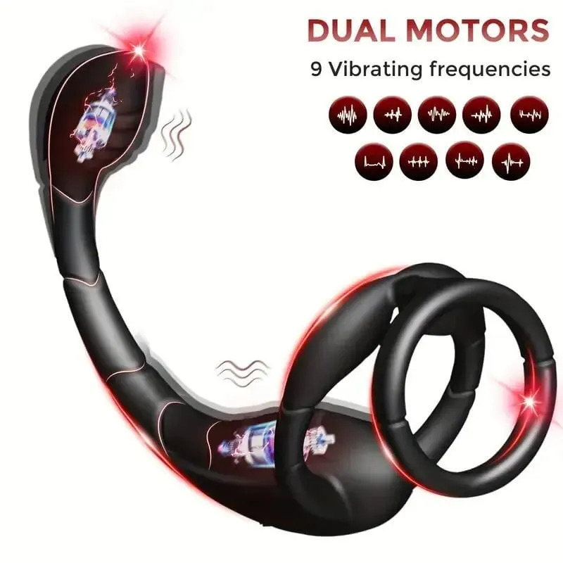 Scorpion Vibration Lock Ring Anal Opening Prostate Massager Magnetic Suction Charging Strong Earthquake Electric Para Hombre — image 2