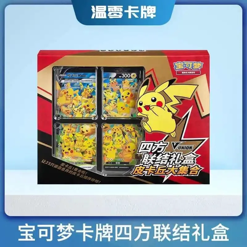 Dalam Stok Asli 100% Pokemon Ptcg Kad Kuartet Gandingan V-Union Kotak Hadiah Pikachu Big Gather Moru Baker Mew-Two Ptcg
