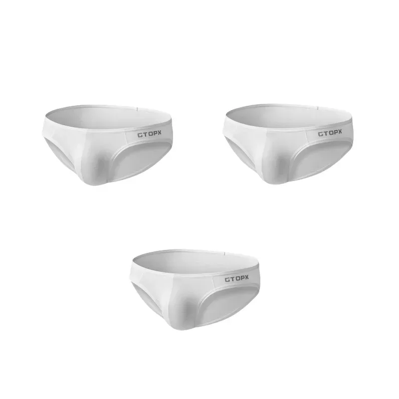 3Pack Mens Underpants Low Waist Briefs U Convex Bag Moisture-wicking Comfortable Sexy Mens Bikini 3256812265867383