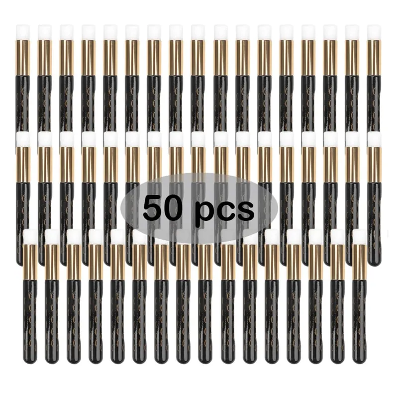 50Pcs Professional Soft Lash Extension Shampoo Brushes Deep Cleansing Eyelash Eyebrow Nose Peel Care Salon Beauty Supplies Tools