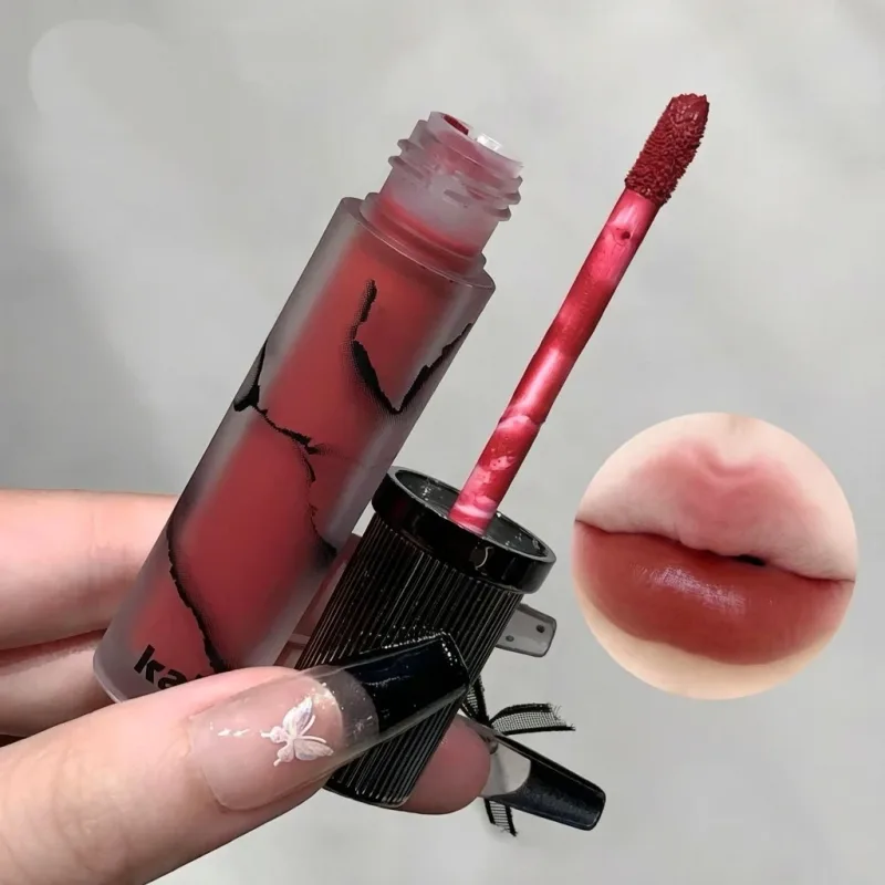 大理石マットリップマッドベルベットソフトフォグリップティントロングラスティングノンスティックカップリップ化粧品