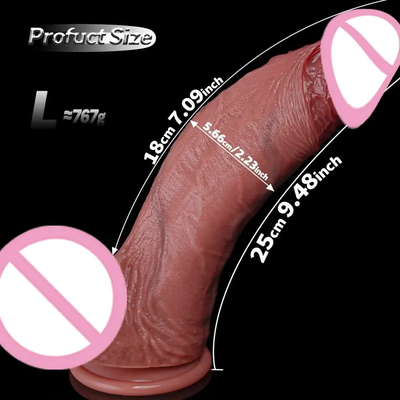 Huge Thick Realistic Dildo Girthy XXL Big With Large Suction Cup Dual Density Silicone Vagina Anal Play Sex Toys Men Women Gay M — image 8