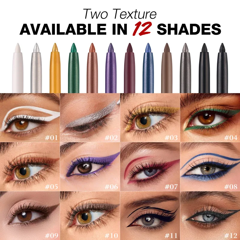Waterproof and Sweat Resistant Eyeliner Pen Durable Easy to Color Fast Drying and Smooth Texture Creates Perfect Eye Makeup