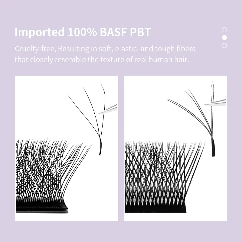 W Shape Eyelashes Extensions W Shaped Bloom 3d 4d 5d 6d 7d 8d Eye Lashes Természetes puha, előre elkészített legyezős szempillahosszabbítások — image 5