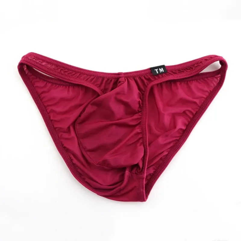 Silky Smooth Bikini Briefs for Men Pouch Design Low‑Waist Breathable Elastic Fashion Male Underwear