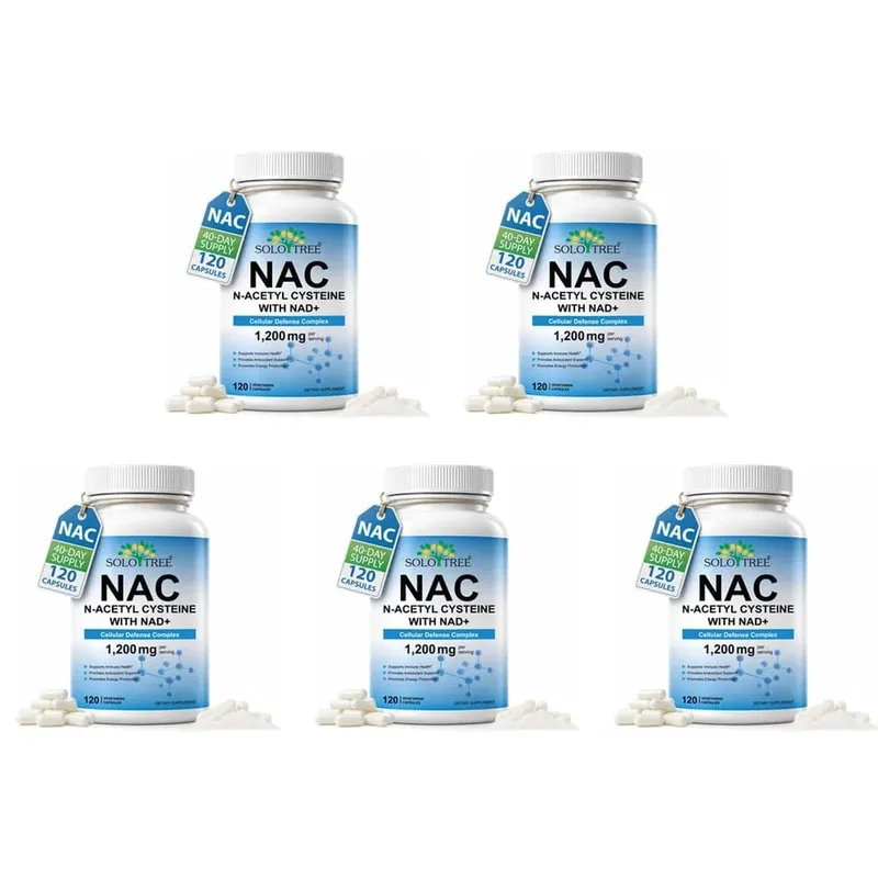 NAC N-Acetyl Cysteine Capsules 1200mg NAD+ For Cellular Immune & Antioxidant Energy Support Formula Adult 120 Count