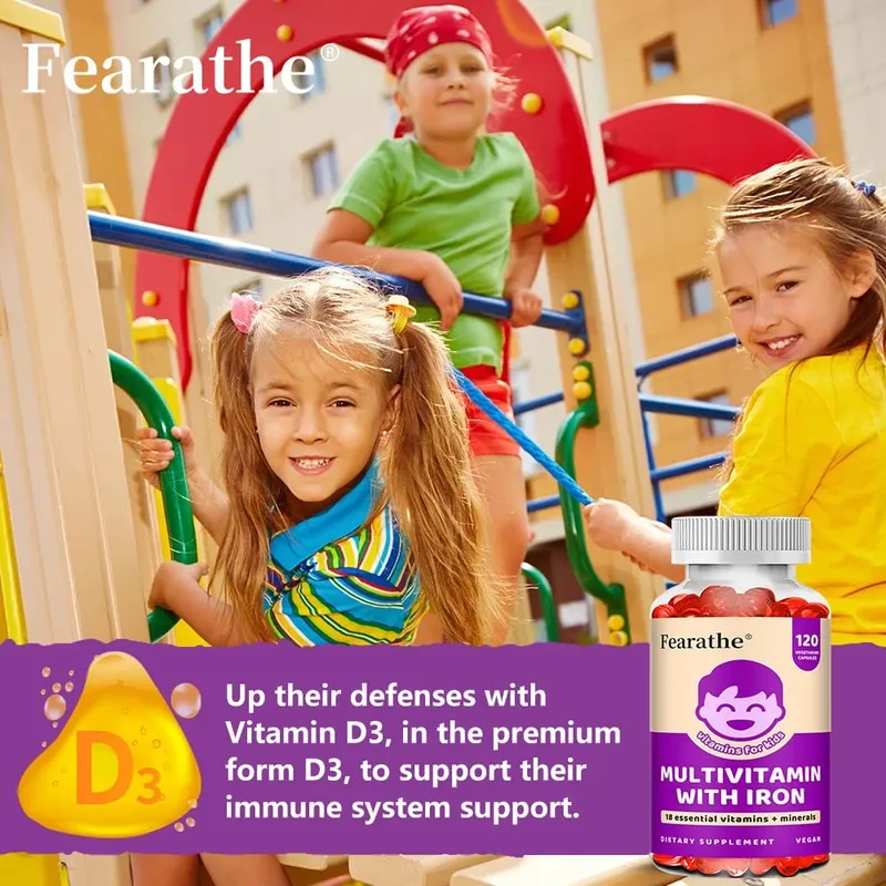 Kids Multivitamin Capsules - A C D3 K Zinc & B-Vitamins Nutritional Supplement for Growth Energy Immunity & Body Wellness — image 5