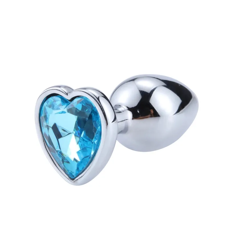 3 Sizes Metal Anal Plug Heart Base Butt Plug for Adults Women Men Couples Stainless Steel S/M/L Diamond Masturbator Sex Toys 18+ — image 10