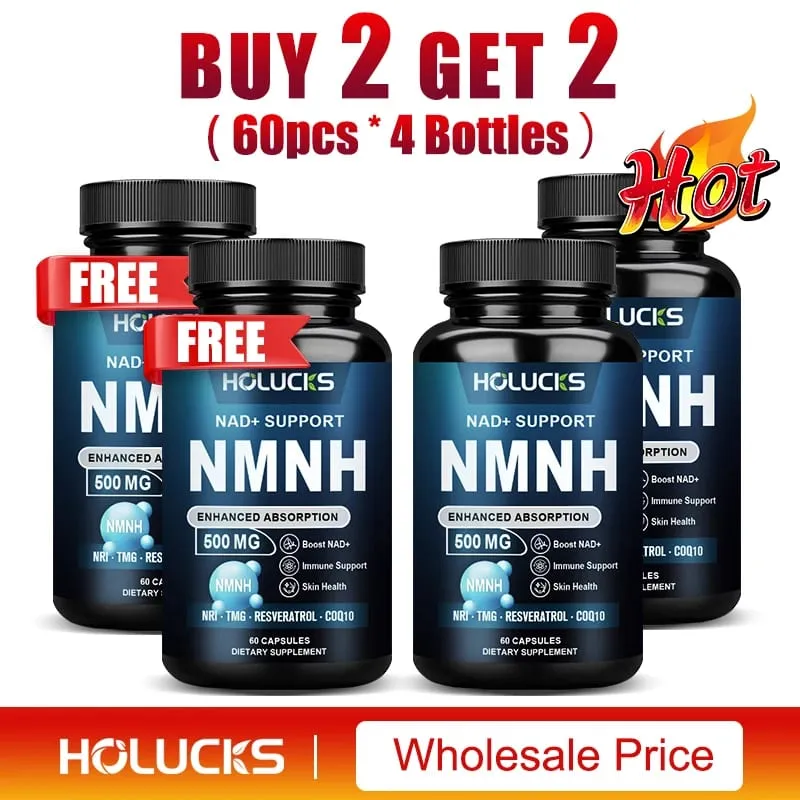 Premium 5-in-1 NMNH Supplement with Nicotinamide Riboside TMG Resveratrol C0Q10 Support Immunity Longevity & Vitality