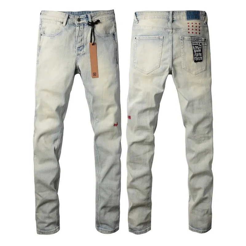 2026 New Arriva Men's Premium White Skinny Jeans Clean Fit Denim Pants High Street Fashion Trousers — image 15
