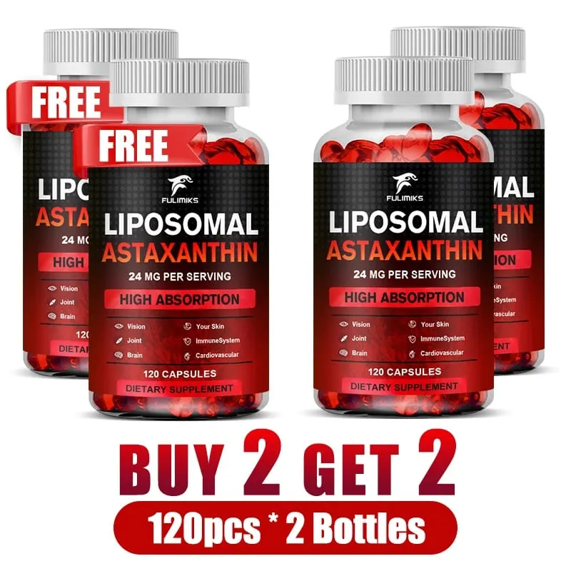 Buy 2 Get 2 Free! Premium Natural Astaxanthin 24mg Capsules - World's Strongest Antioxidant for Skin Eyes & Immune Support — image 8