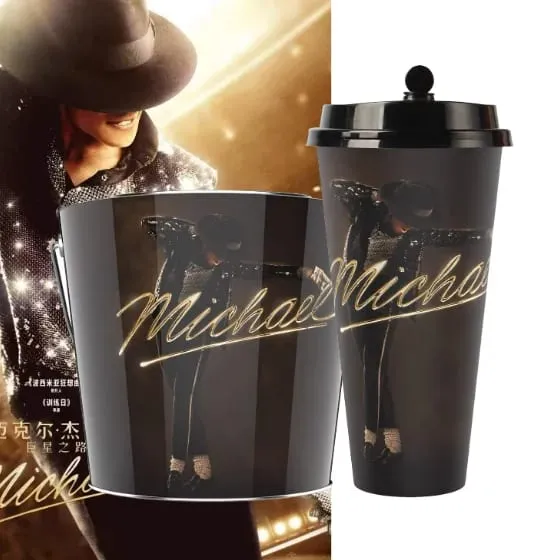 In Stock Official Michael Jackson Superstar Road Movie Merchandise Microphone Cup Water Bottle Hat Shaped Popcorn Bucket — image 12