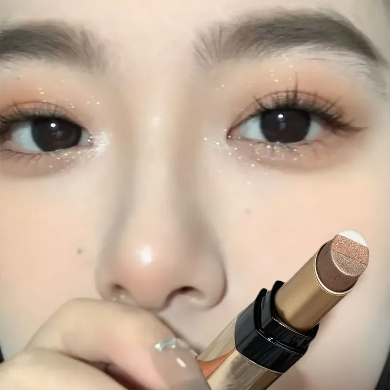 Three Color Gradient Pearlescent Eye Shadow Stick Water&Sweatproof Non-smudge Three Dimensional Natural Lazy Eye Shadow Pen — image 4