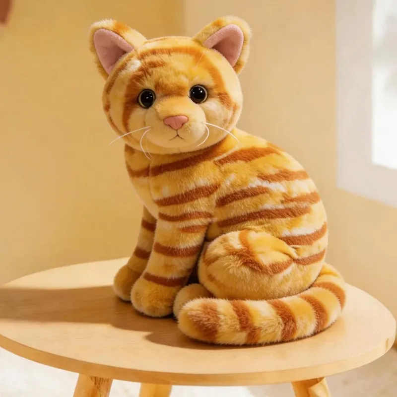 Plush Material Animal Body Pillow 10inch Soft Texture Poultry Throw Pillows Cute Design Cat Pattern Animal Cushion Doll Toys