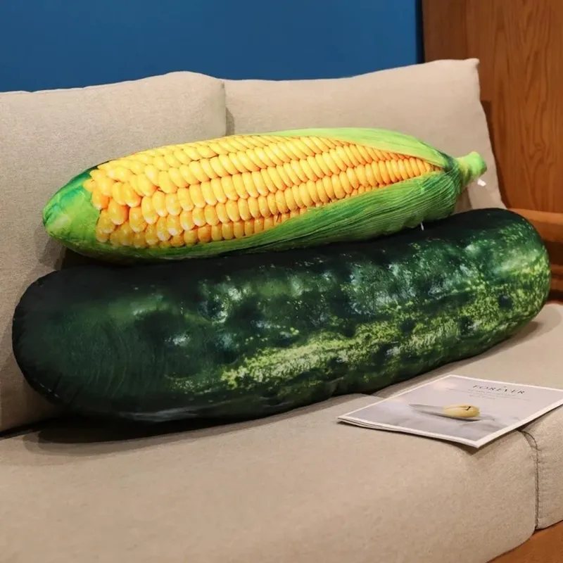 Kawaii Soft Vegetable Pillow Realistic Details Simulation Vegetable Stuffed Creative Accent Cozy Veggie Cozy Home