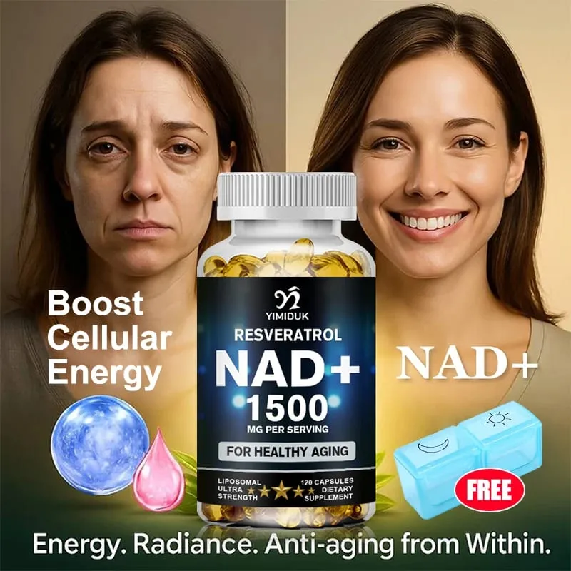 NAD Supplement 1500mg - Liposomal NAD+ Supplement with Resveratrol Stamina & Healthy Aging - Strength Capsules