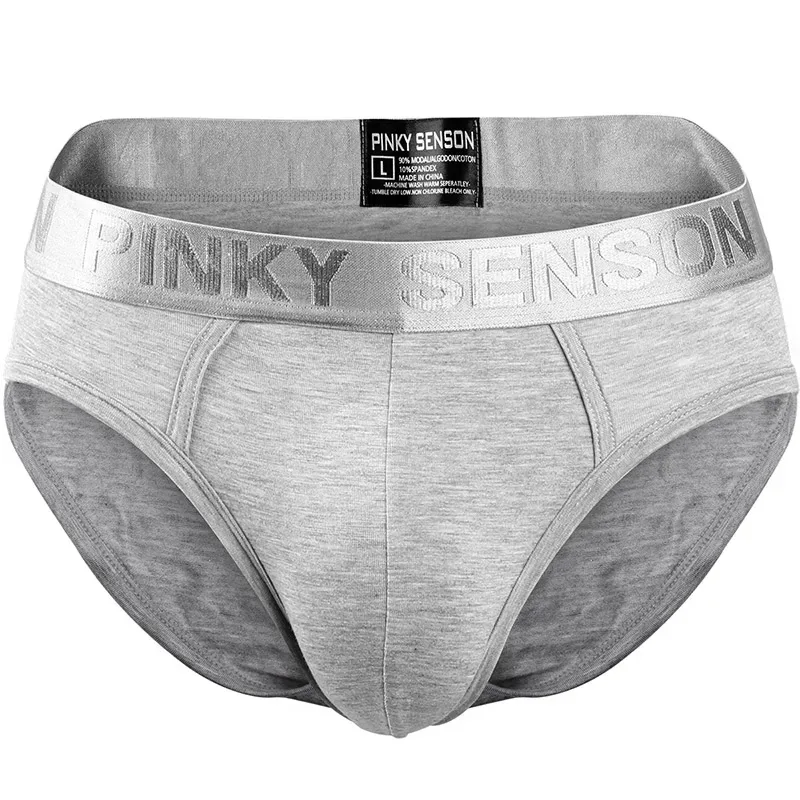 Pinky Seaso Brand Pinakamabentang Sexy Triangle Pants Modal Manipis Solid na Kulay na Panloob na Kasuotang Panloob na Lalaki Modal Briefs Ventilate Plus Size Men — image 25