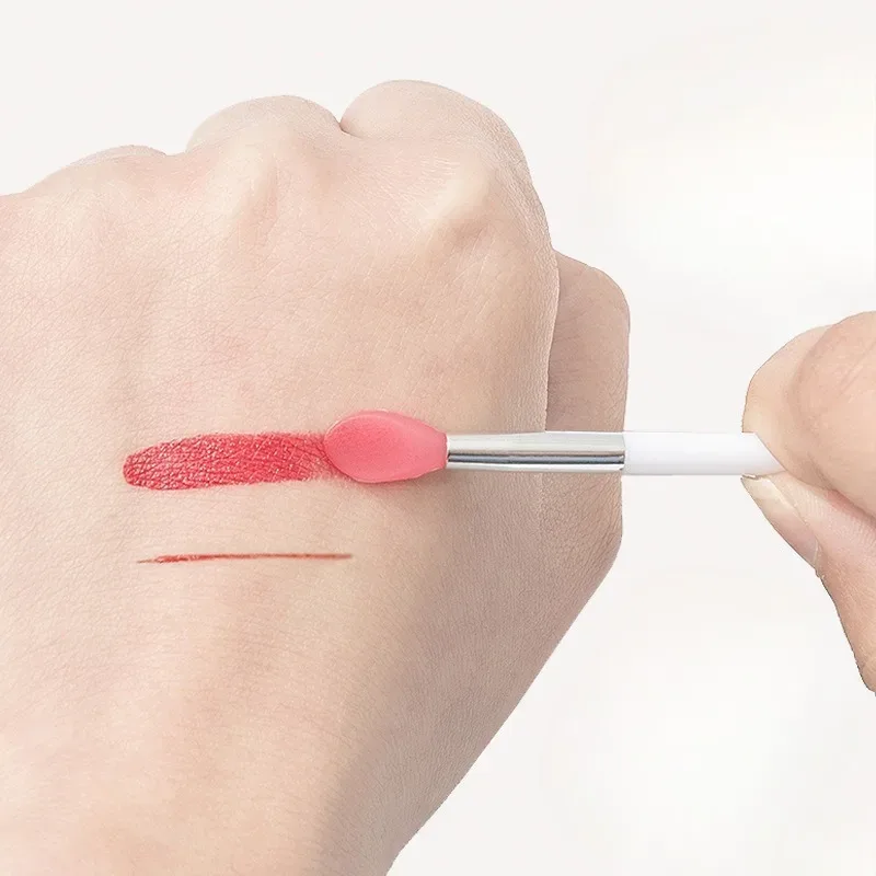 Siliconen lippenborstelset Geurvrije applicators in palmformaat voor lippenstift en maskers met stofdichte oogschaduw Make-up kwasten