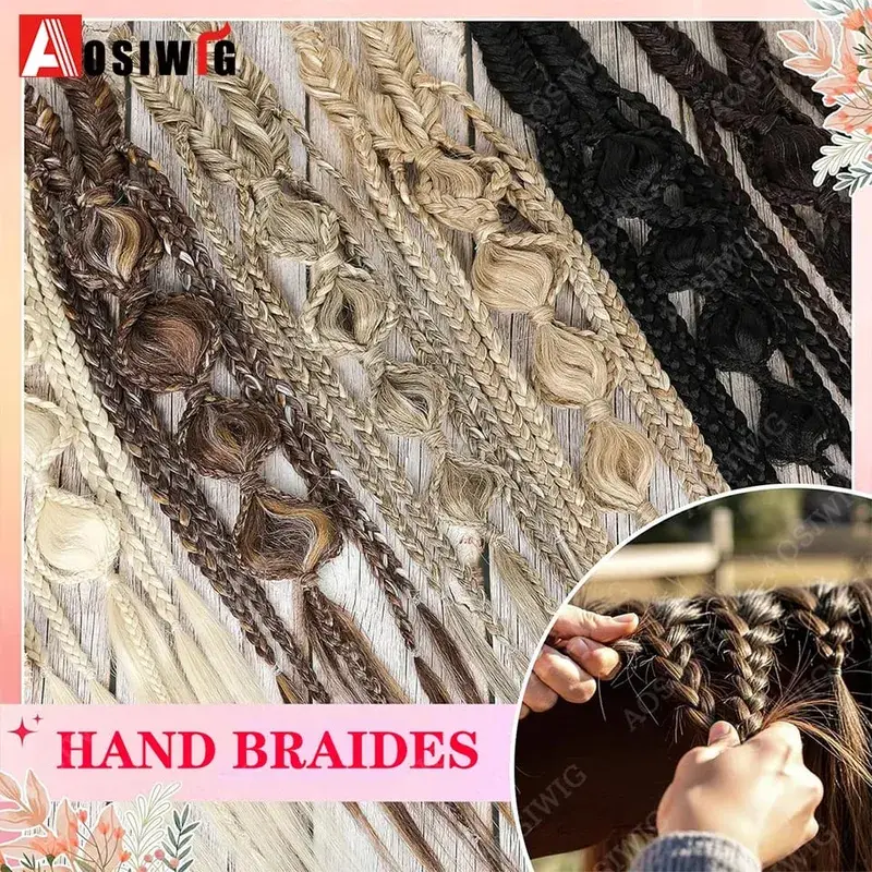 Bohemia Clip in Hair Extensions 24 Inches Fairy Hair Wig Hairpieces Synthetic Handmade Synthetic Weaving Hair Extensions Girls — image 4