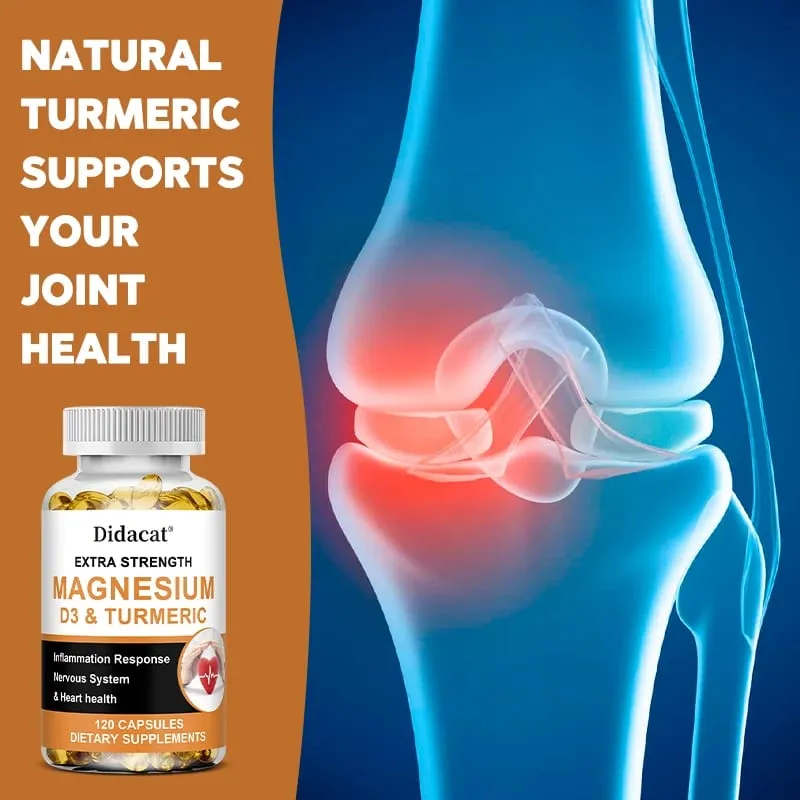 Calcium Magnesium Vitamin D3 & Turmeric Capsules Multi-Nutrient Herbal for Bone Muscle & Daily Whole-Body Nutritional Support — image 7
