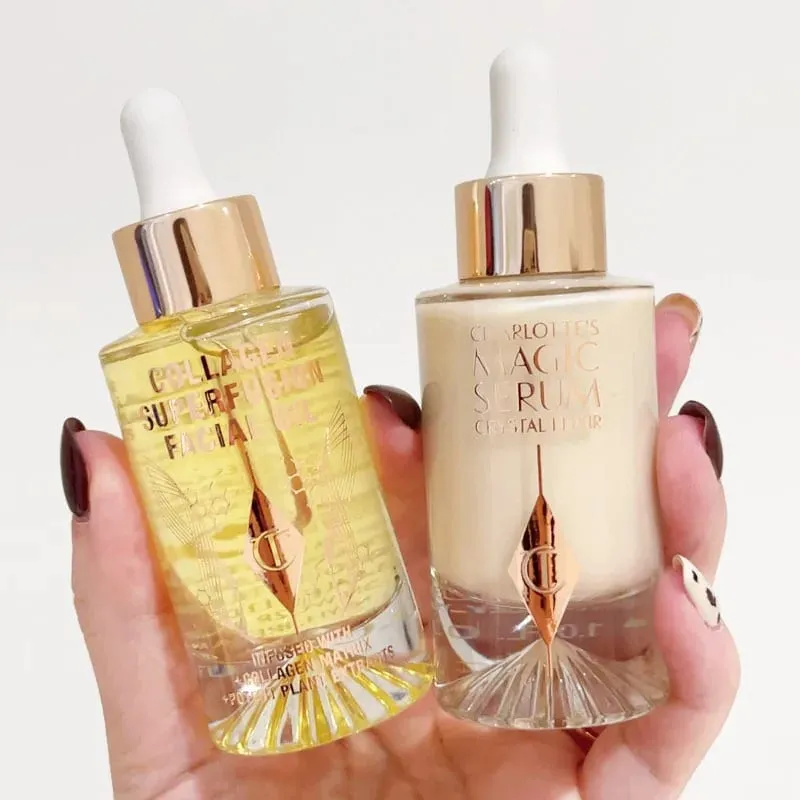 Charlotte Highlighter Foundation Continuamente Textura da Maquiagem Hidratante Corretivo Fixador Spray Essência Tilbury Cosmetic