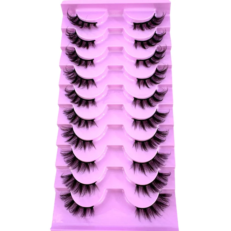 Meio cílios 10 pares meio cílios macio natural olho de gato cílios ferramenta de maquiagem falso cílios extensão fofo falso cils