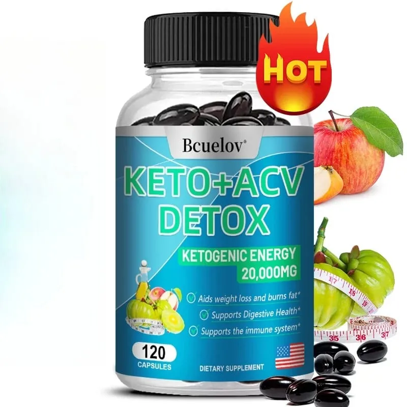 + Apple Cider Vinegar Capsules for Detoxification Fat Burning Weight Management and Digestive Health 120 Capsules