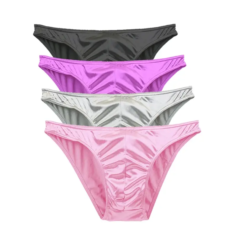 Mierside One Piese Plus Size bielizna męska-majtki męskie z gąbką uwypuklającą oddychające jedwabne majtki duże rozmiary dużo miękkie kalesony S-3XL — image 4