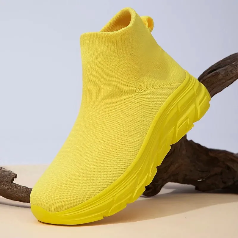 Summer Men Running Walking Sock Shoes Boots Casual Sneakers Plush Warm Shoes Sport Shoes Lightweight Men Sneakers Casual Shoes — image 3