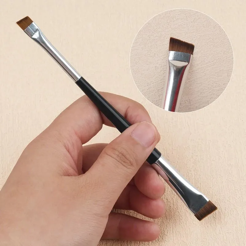 5/10pcs Double End Eyebrow Brush Eyeliner Angled Flat Head Blade Eye Liner Brow Contour Blending Makeup Brushes Make Up Tool
