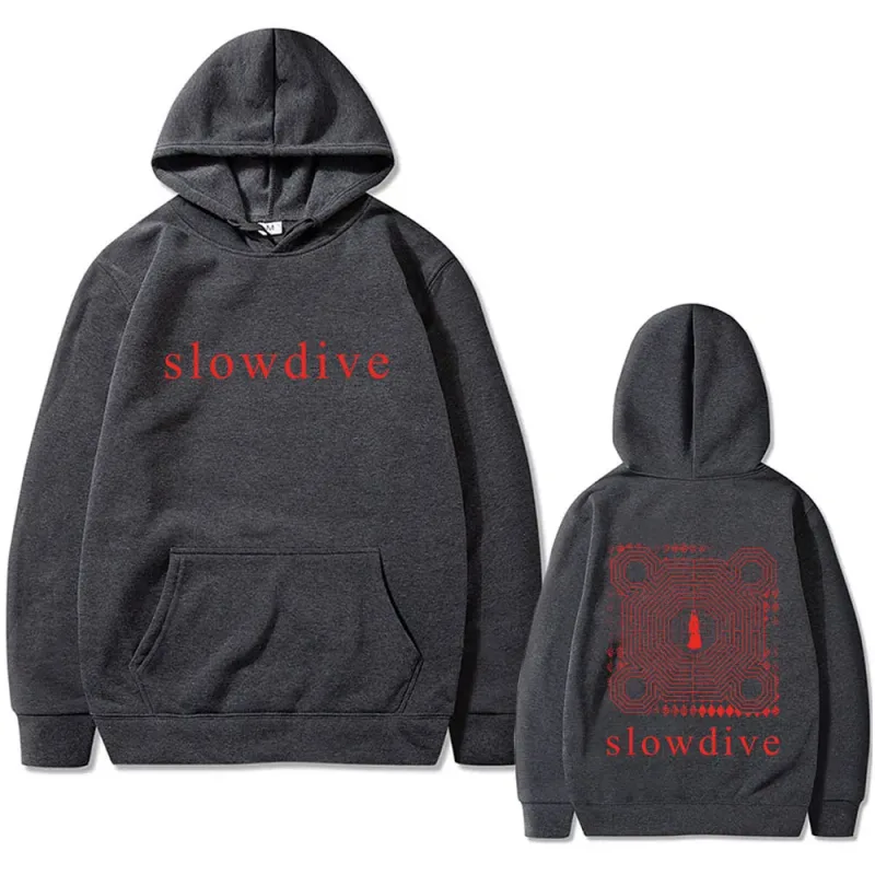 Rock Band Slowdive Everything Is Alive Print Hoodie Tour 90s Classic Vintage Men Women Oversized Streetwear Male Casual Hoodies — image 3