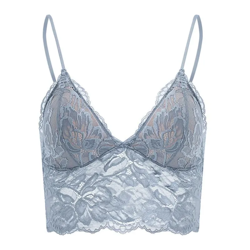 Ultra-thin French Lace Wireless Bra Set strapless Triangle Cup Slim Invisible Lingerie for Big Bust To Look Smaller and Stylish