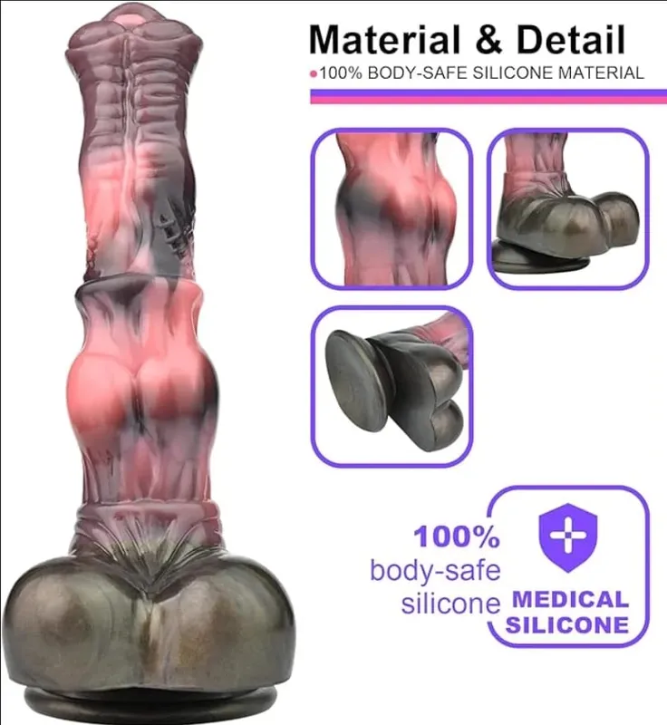 Monster Dildo Clit Massager G-Spot Stimulator Huge Penis With Suction Cup Anal Plug Sex Toys For Men Women Masturbator — image 2