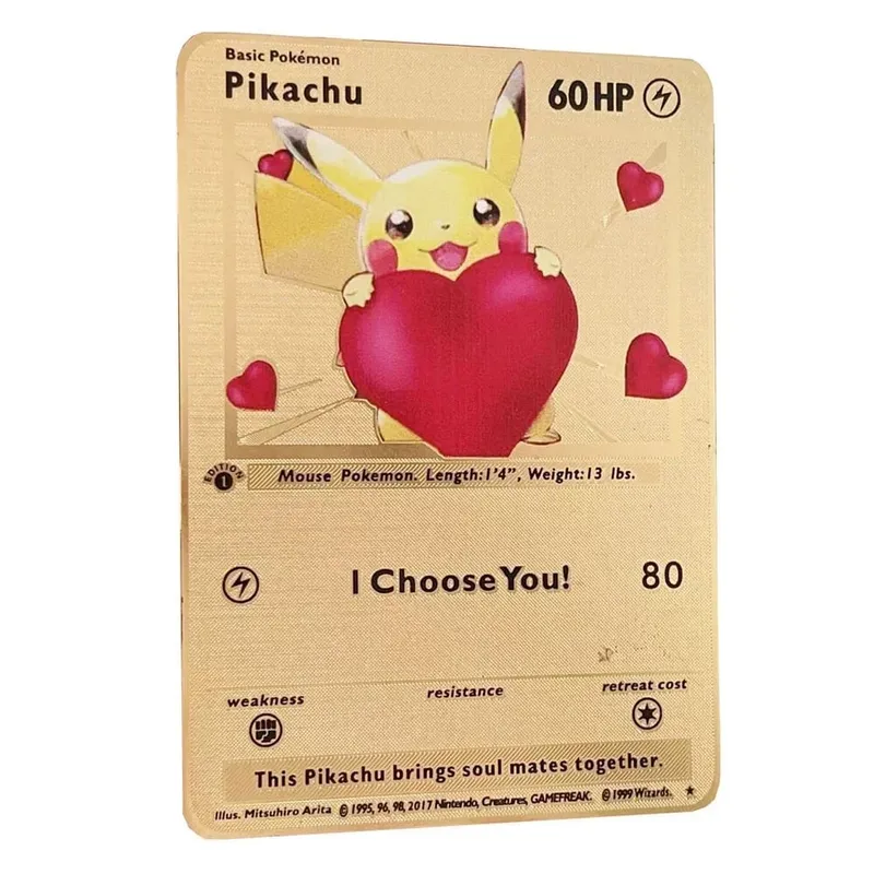 Pokemon Card Vmax Metal Pokémon Letters Pikachu Gx Mewtwo Charizard Vstar Anime Games Mga Laruan Golden Iron Playing Card Mga Regalo ng Bata