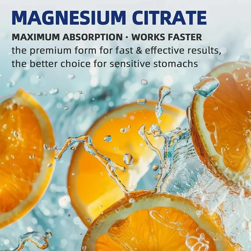 Magnesium Citrate Capsules 1000mg High Absorption Supplement - Sleep Muscle & Heart Support Non-GMO Vegan