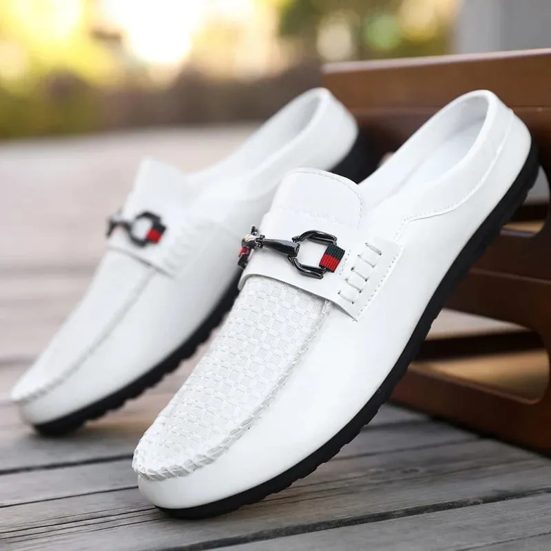 Men's Heelless Casual Shoes - Men's Retro Style Breathable and Lightweight Suitable for Indoor/Outdoor Walking