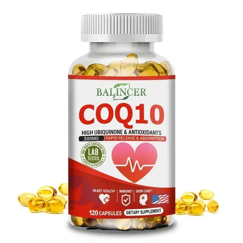 CoQ10 měkké gely - doplněk koenzymu Q10 (ubichinon) Vysoce vstřebatelný antioxidant podporuje zdraví srdce a produkci energie