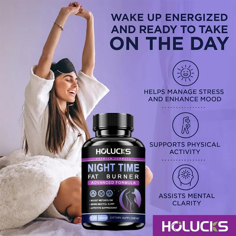 Buy 1 Get 1 Free! Pure Night Time Fat Burner Supplement for Balances Hormones Reduces Stress Eating & Restful Sleep Relax — image 4