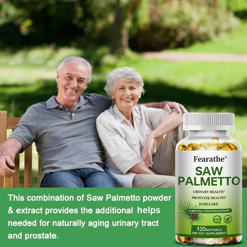 Saw Palmetto Prostate Health Supplement Promote Urinary Tract Function 500mg Per Serving - Vegan Non-GMO Capsules