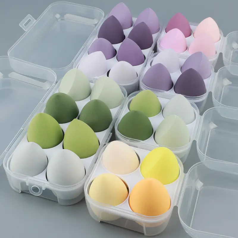 4/8pcs Cosmetic Puff Makeup Sponge Blender Beauty Egg Soft Foundation Sponges Powder Puff Women Make Up Accessories Beauty Tools — image 1