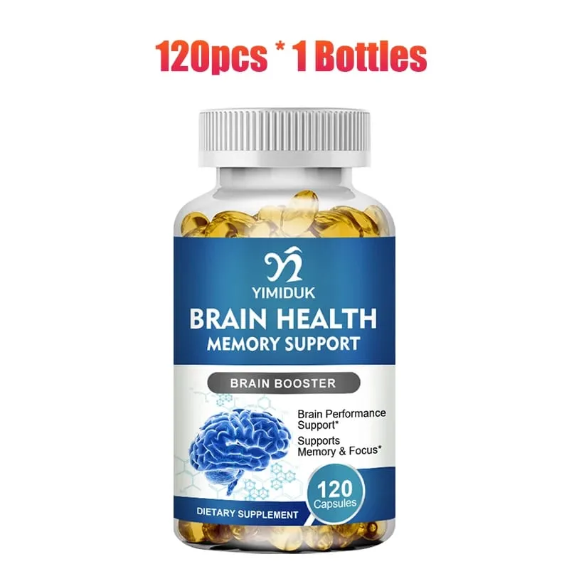 Pure Brain Health Supplement with Phosphatidylserine for Concentration Memory Clarity & Focus Boosts Learning & Sharp Mind