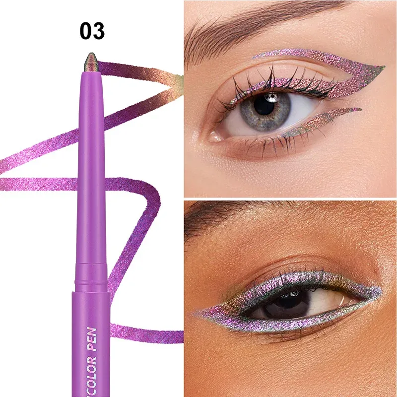 Color-changing Eyeshadow Stick Multi Chrome Eyeliner Waterproof Long Last Smooth Cream Gel Liner Eye Makeup Glitter Eye Shadow — image 8