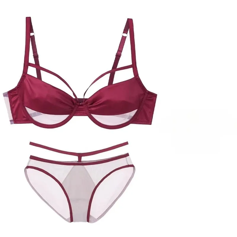 Set di biancheria intima dimagrante da donna nuova tazza sottile reggiseno push up con ferretto morbido effetto minimizzante raccoglie rigonfiamento laterale anti-cedimento morbido