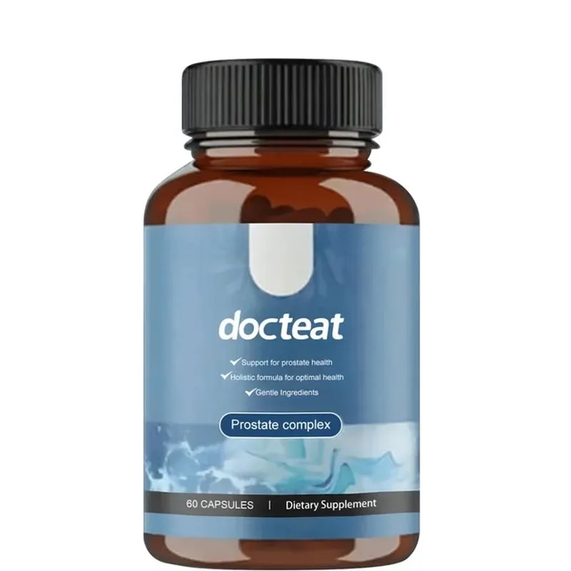 Docteat Prostate Complex Capsules Support Prostate Health and Urine Flow with Herbal Saw Palmetto and Pygeum 60 Capsules
